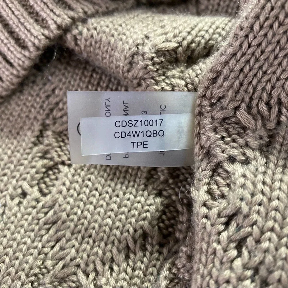 Calvin Klein Olive Green Faux Wrap Sweater Dress Size Large